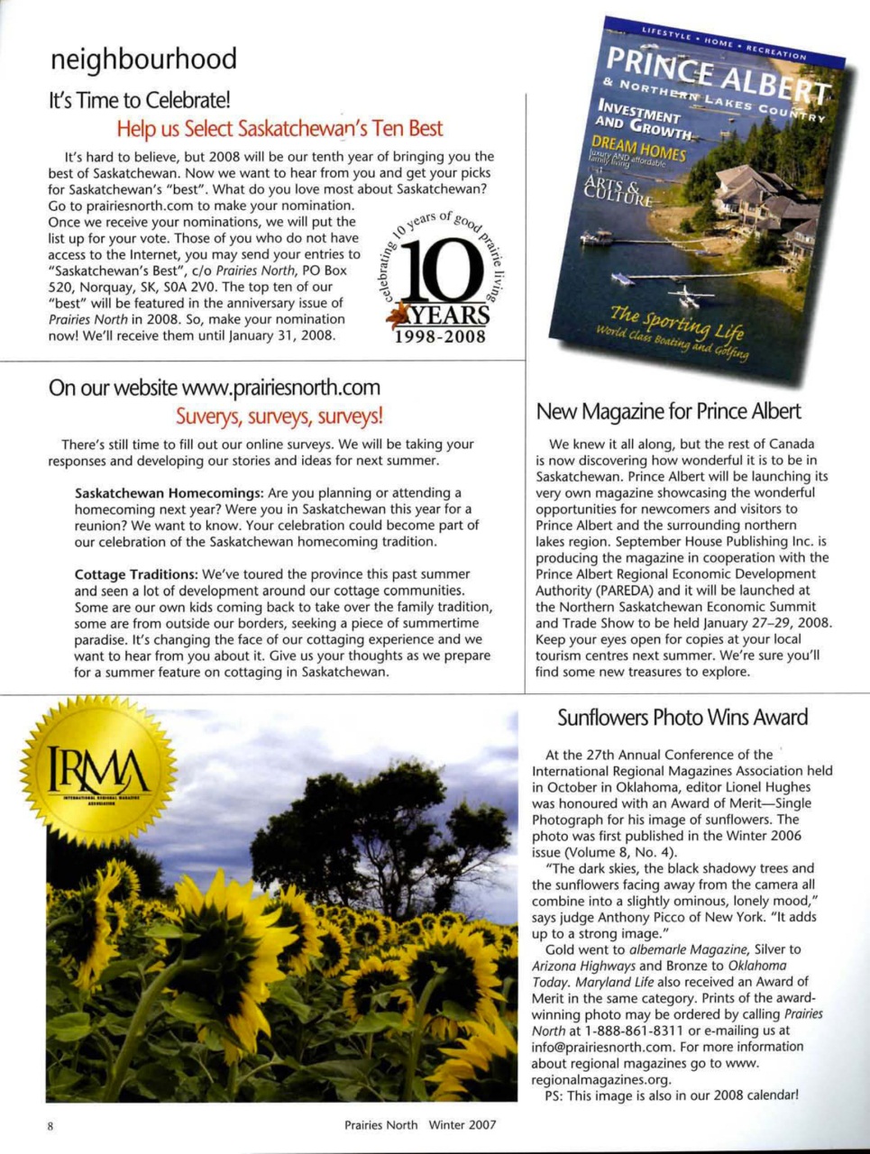 Prairies North Magazine Preview Pages