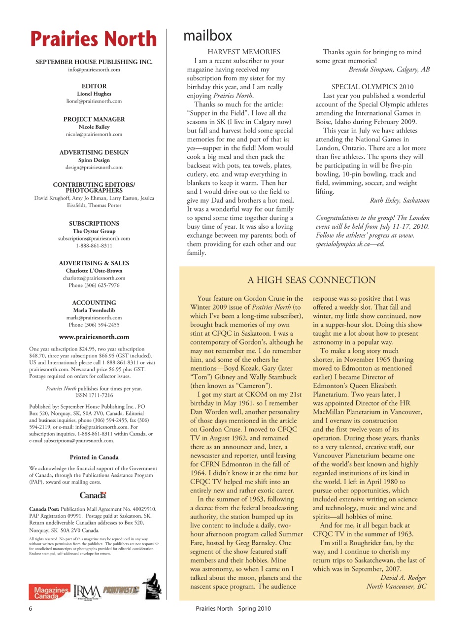 Prairies North Magazine Preview Pages