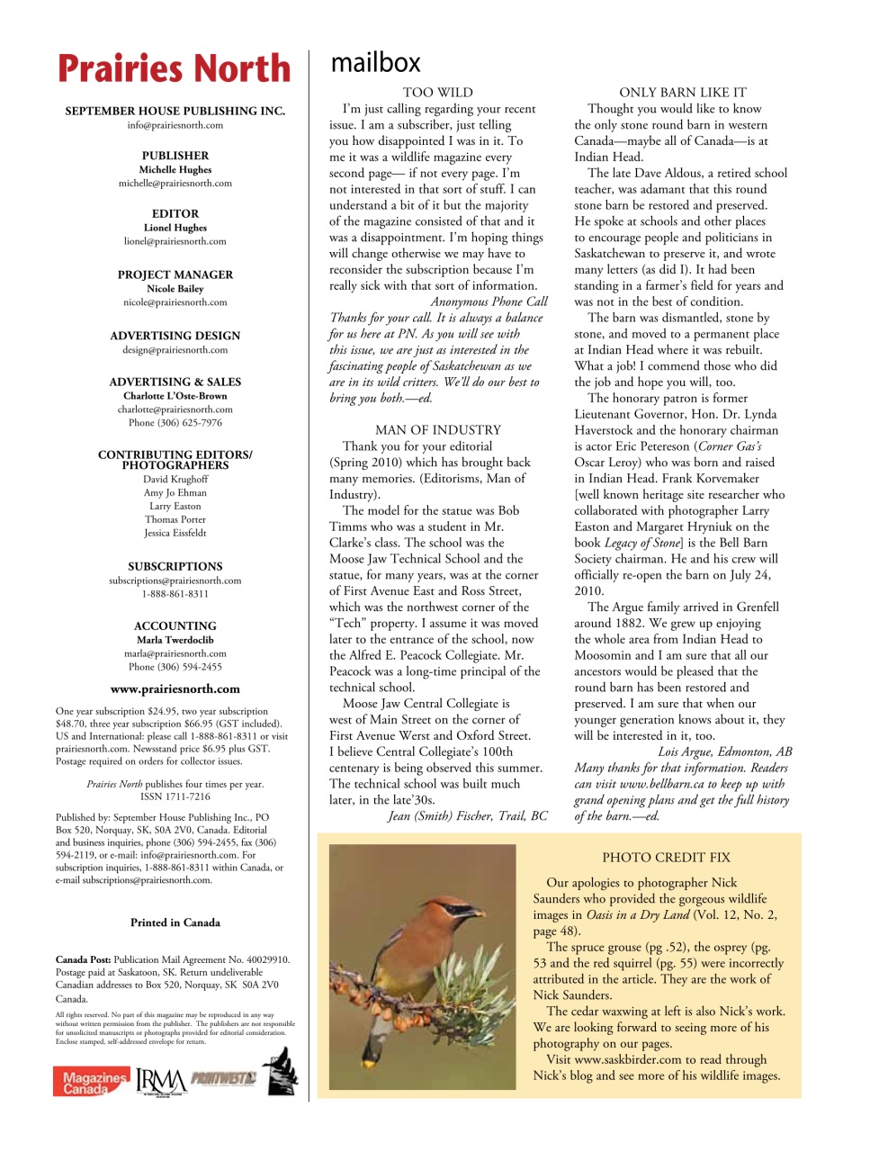 Prairies North Magazine Preview Pages
