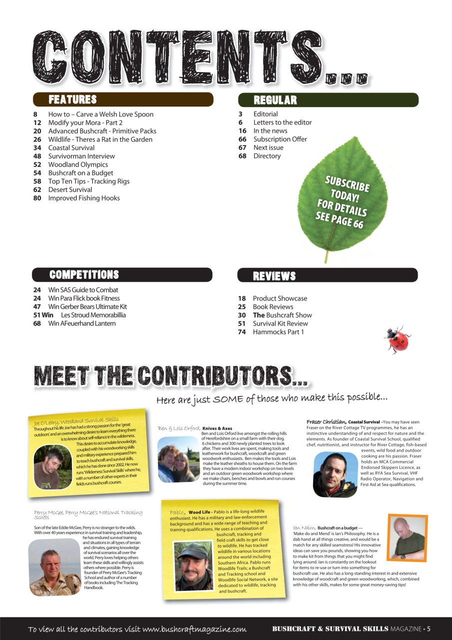 Bushcraft & Survival Skills Magazine Preview Pages