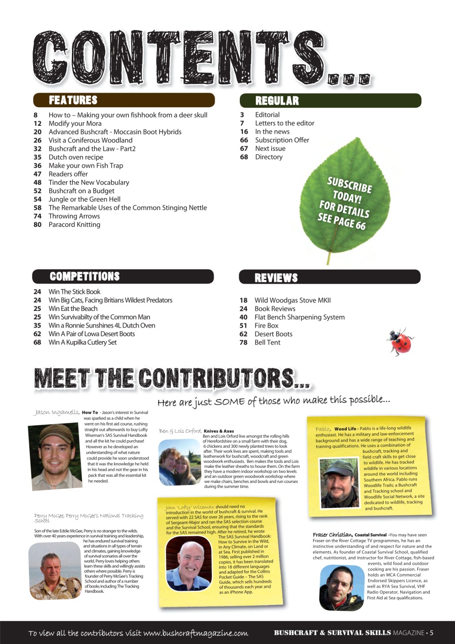 Bushcraft & Survival Skills Magazine Preview Pages