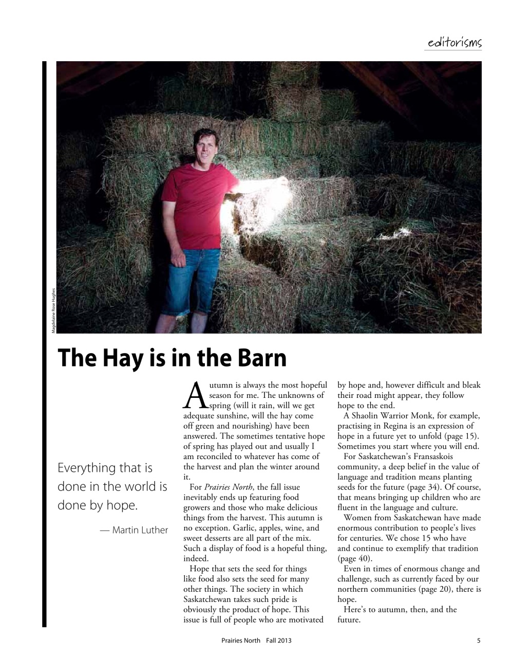 Prairies North Magazine Preview Pages