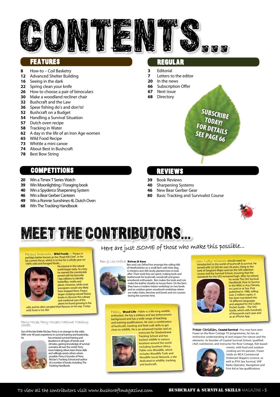 Bushcraft & Survival Skills Magazine Preview Pages