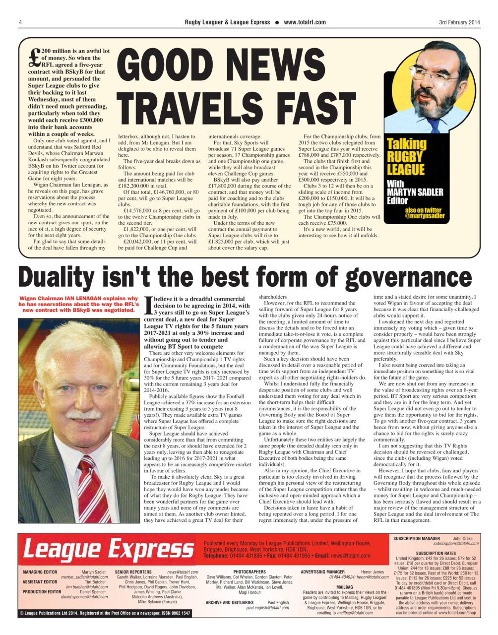 League Express Preview Pages