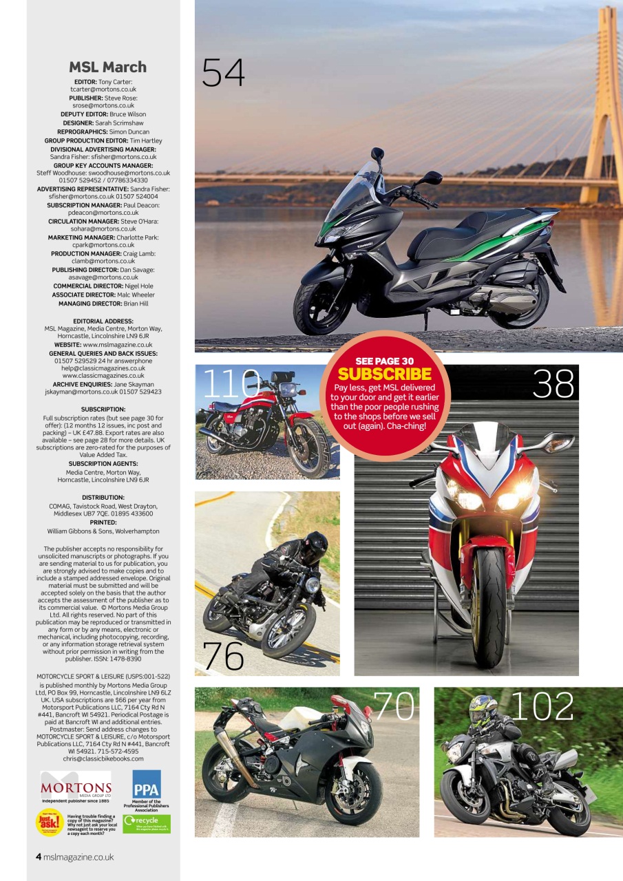 Motorcycle Sport & Leisure Preview Pages