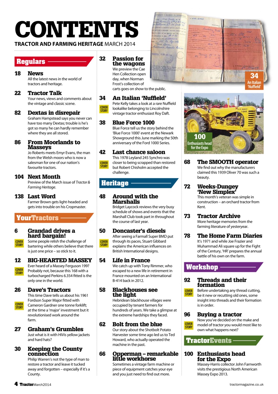 Tractor & Farming Heritage Magazine Preview Pages