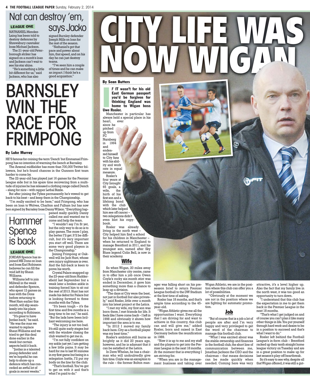 The Football League Paper Preview Pages