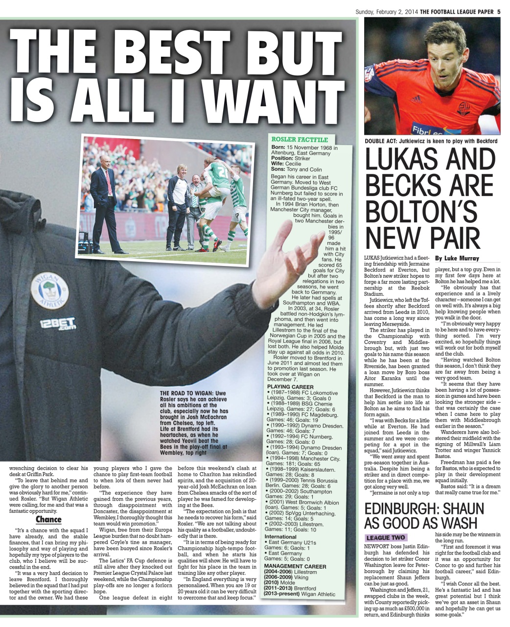 The Football League Paper Preview Pages