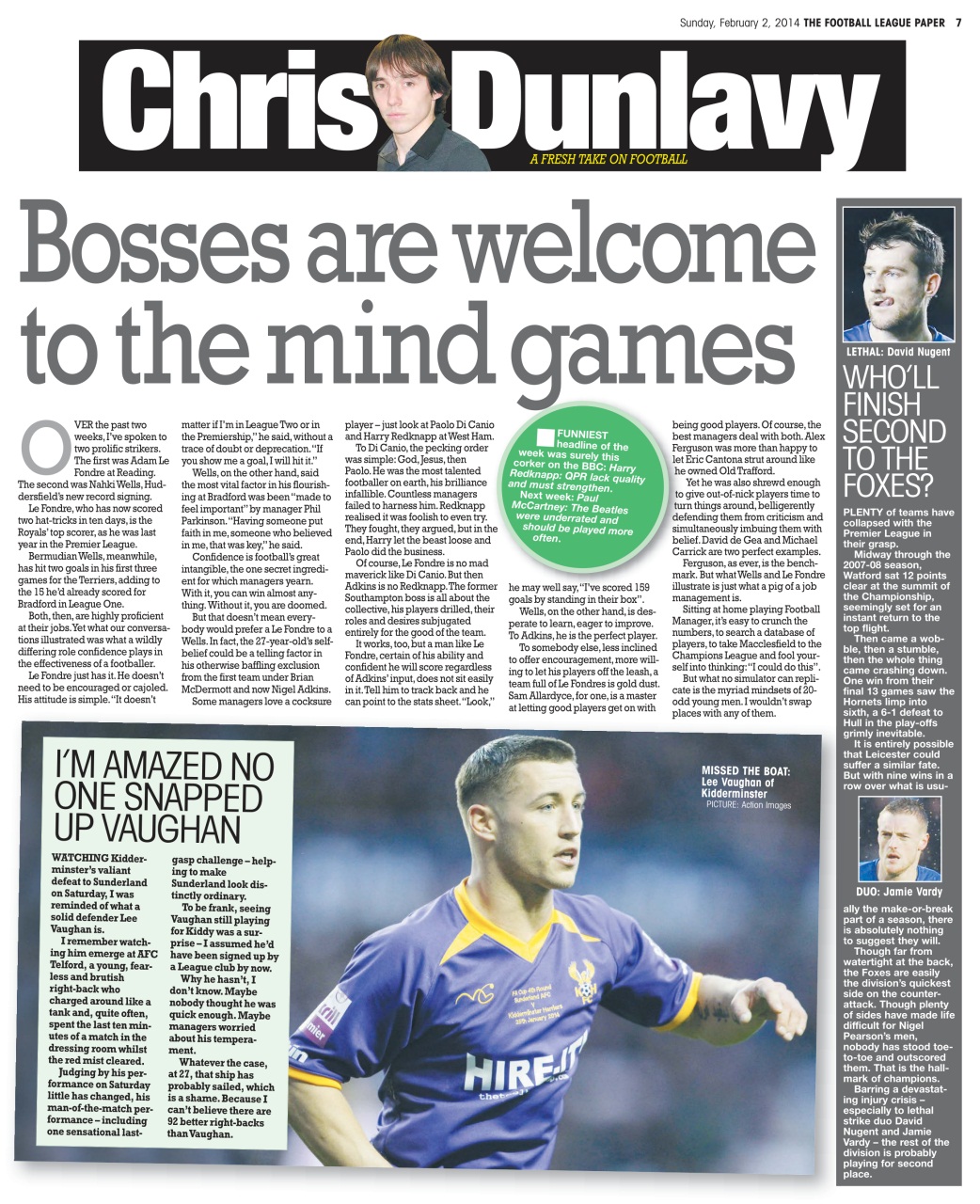 The Football League Paper Preview Pages