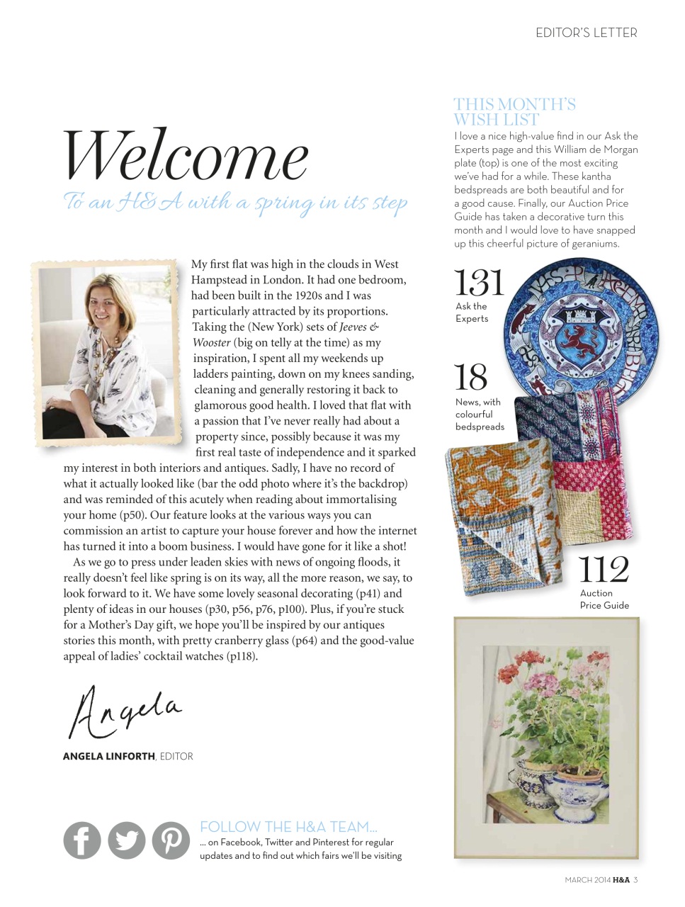 Homes & Antiques Magazine Preview Pages