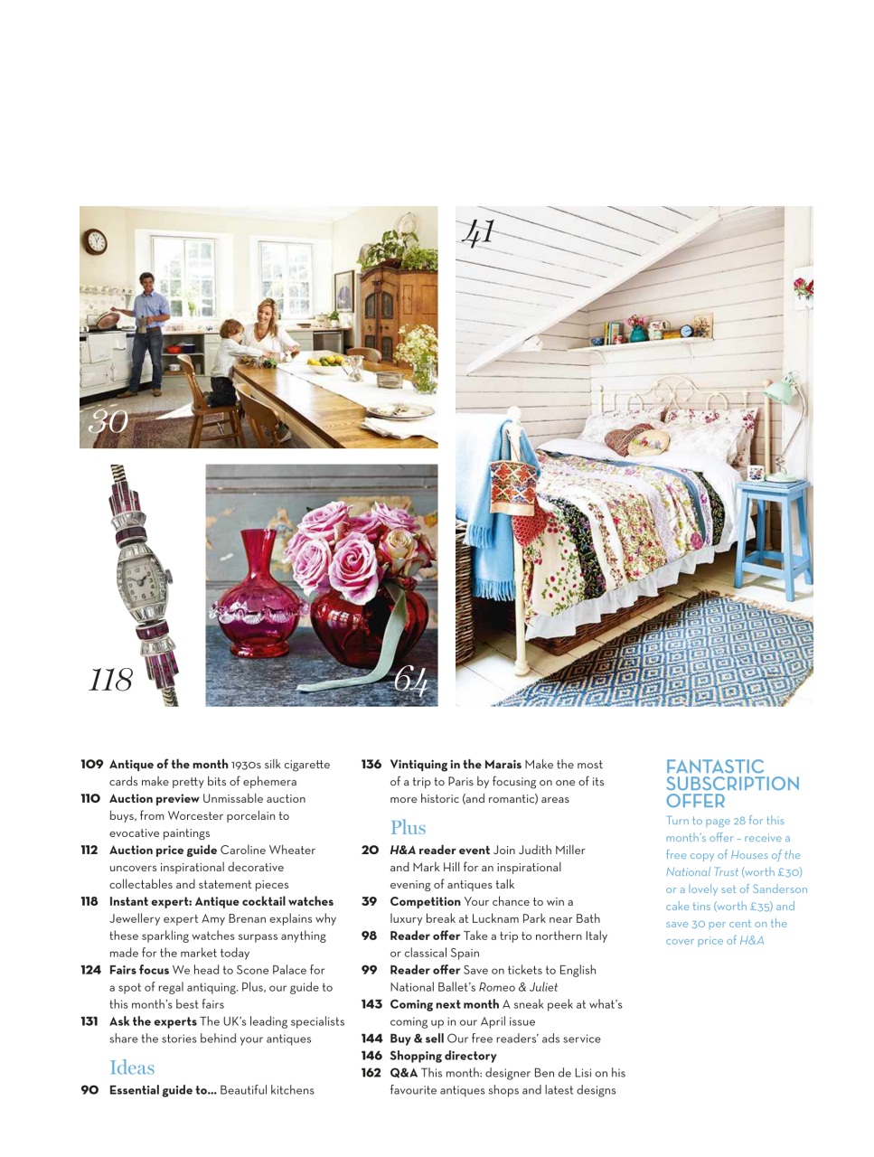 Homes & Antiques Magazine Preview Pages