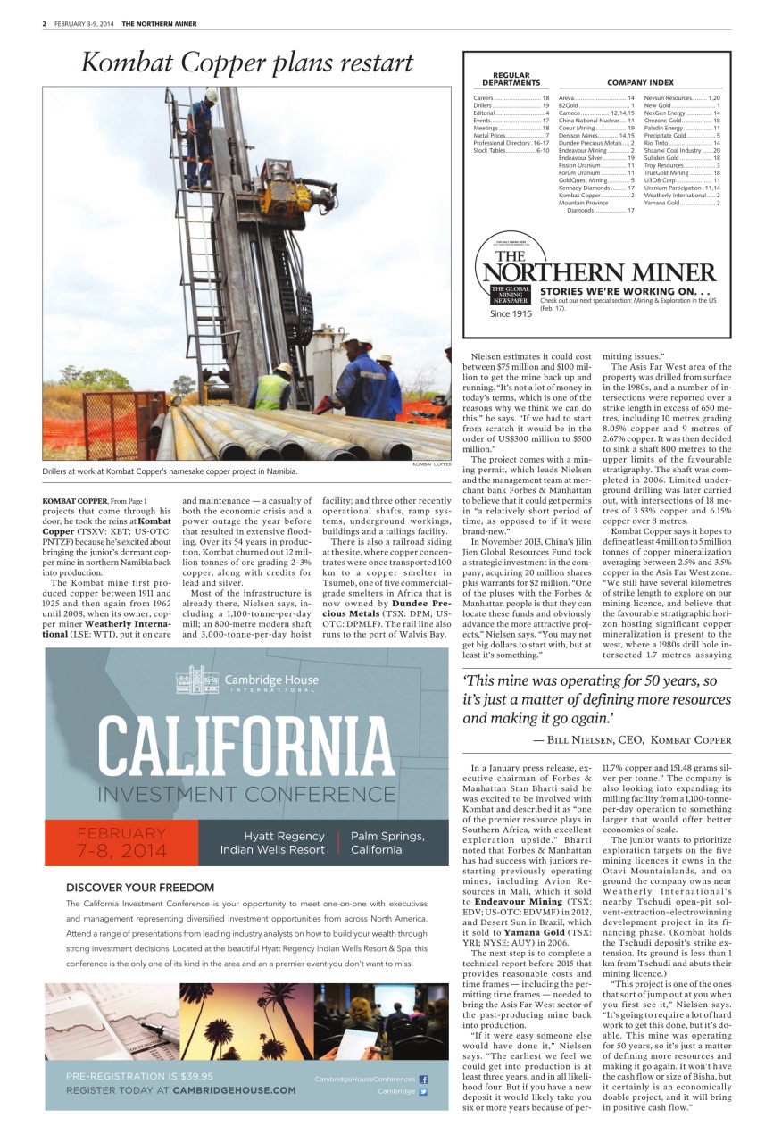 The Northern Miner Preview Pages