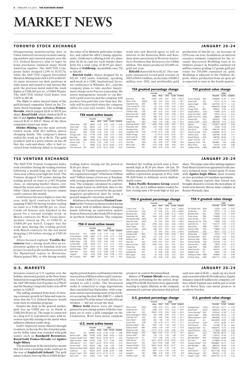 The Northern Miner Preview Pages