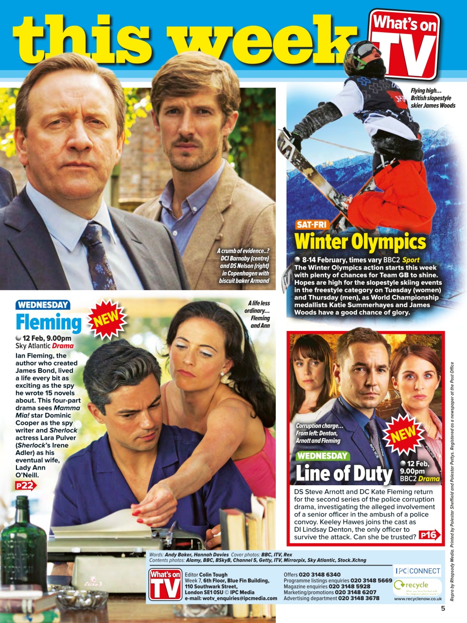 What's on TV Preview Pages