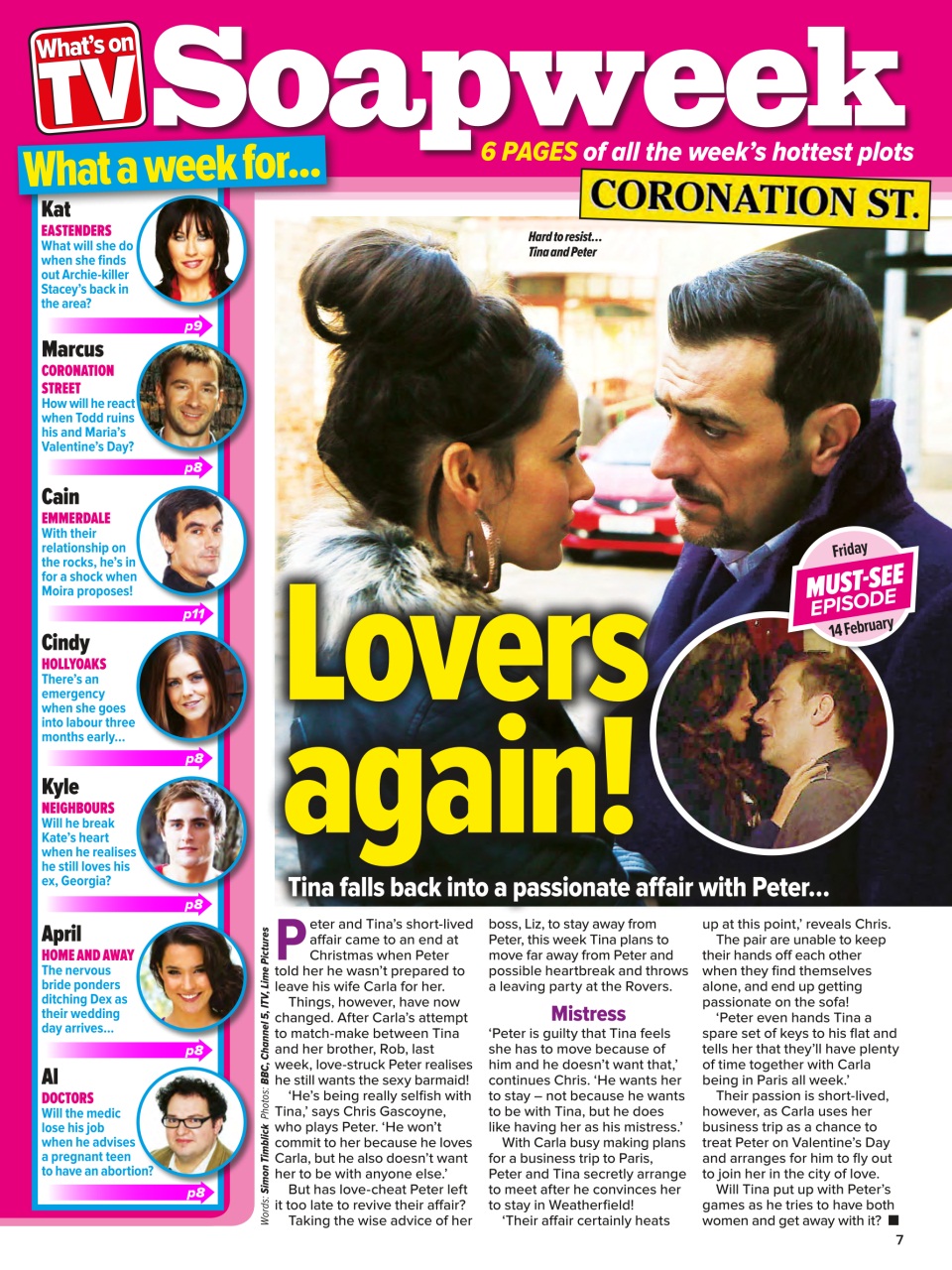 What's on TV Preview Pages