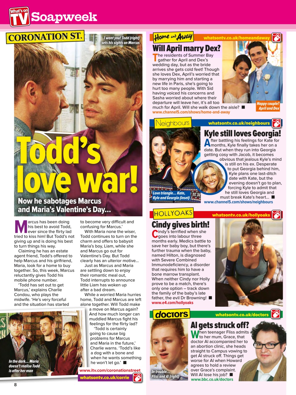 What's on TV Preview Pages