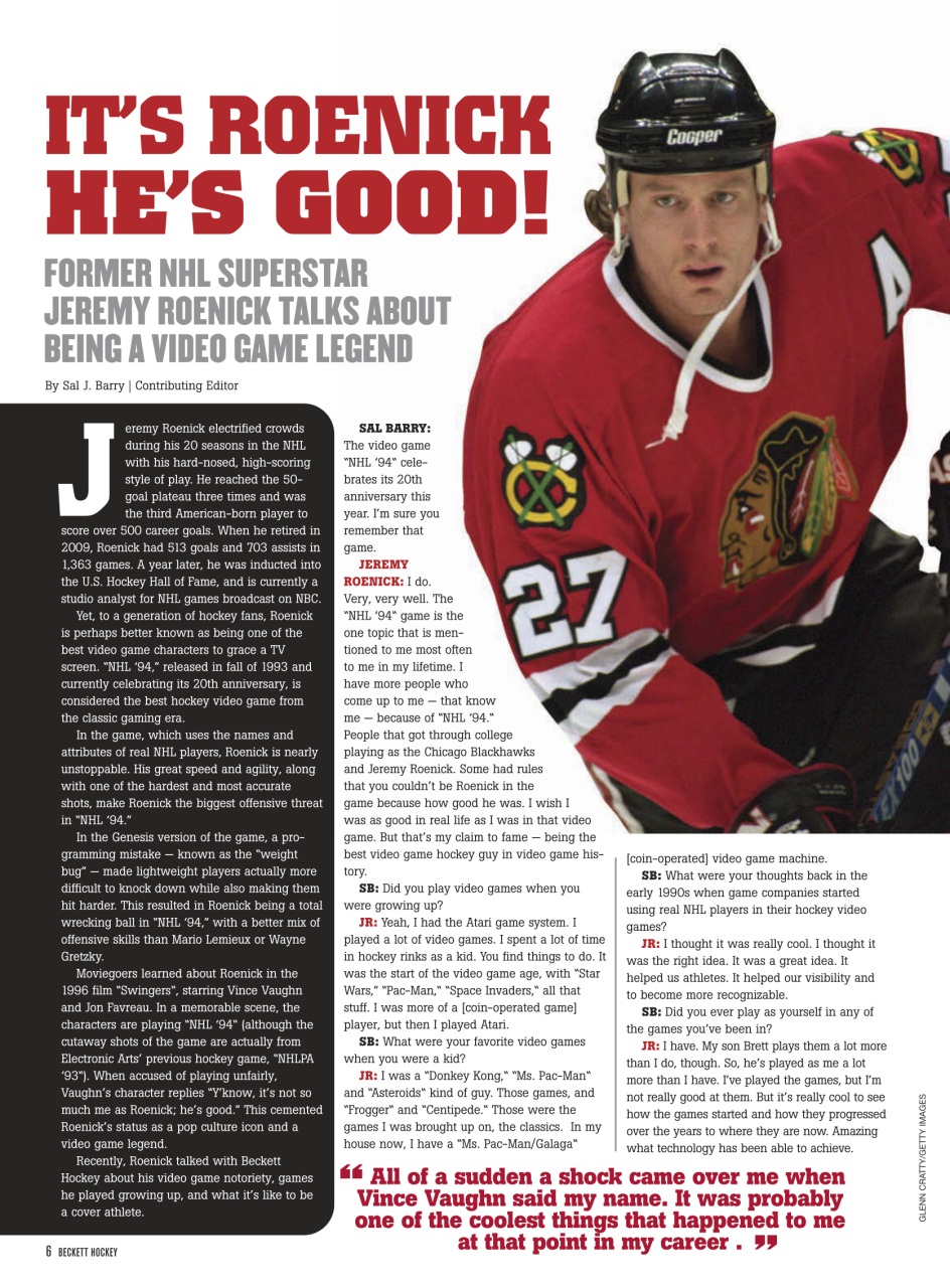Beckett Hockey Magazine Preview Pages