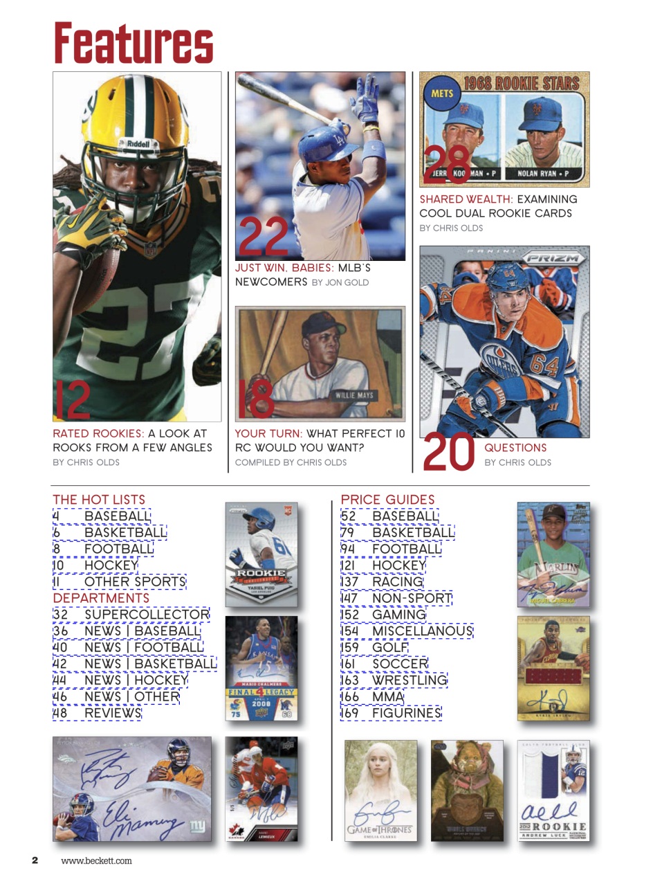 Sports Card Monthly Magazine Preview Pages