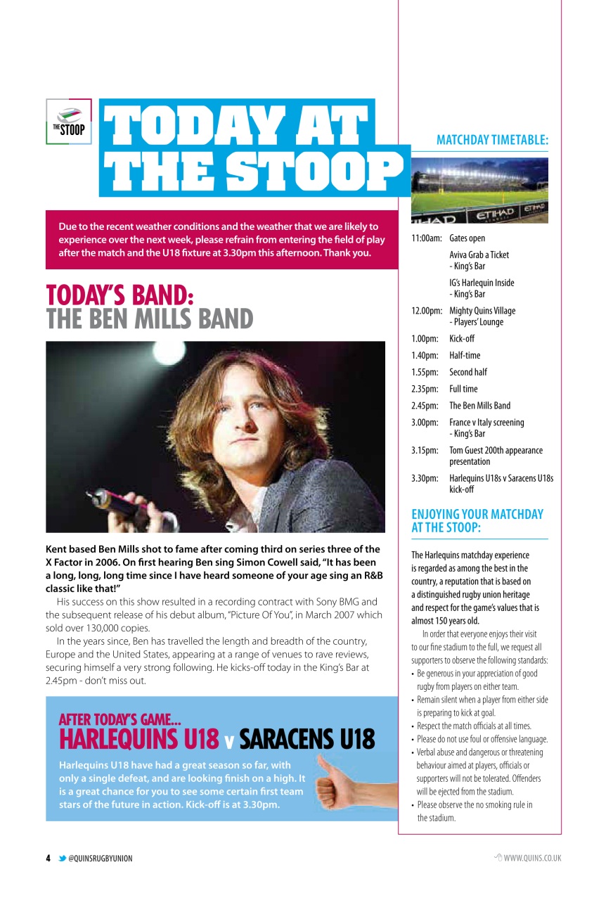 Harlequins Preview Pages