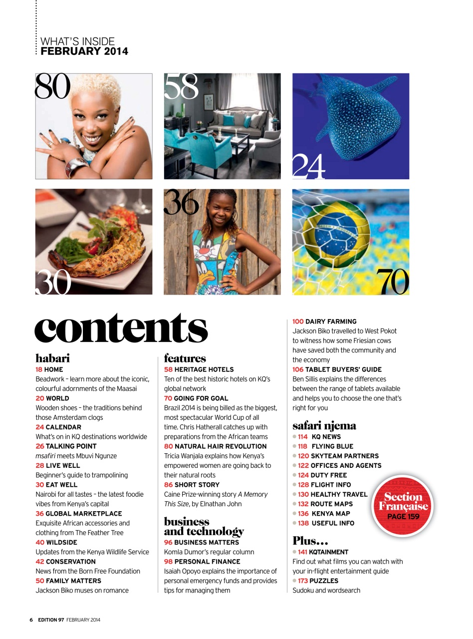 MSAFIRI – Kenya Airways Inflight Preview Pages