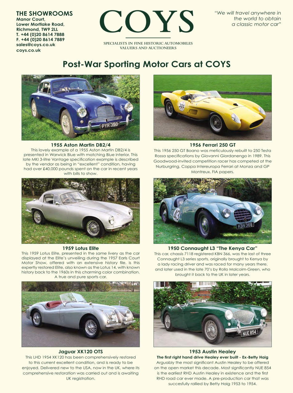 Classic & Sports Car Preview Pages