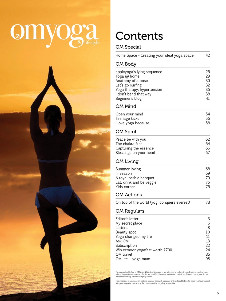 OM Yoga Magazine Preview Pages