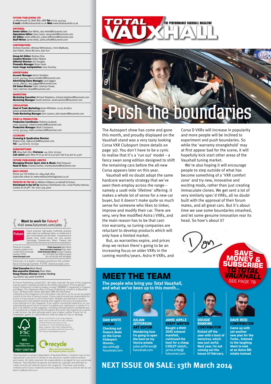 Performance Vauxhall Preview Pages