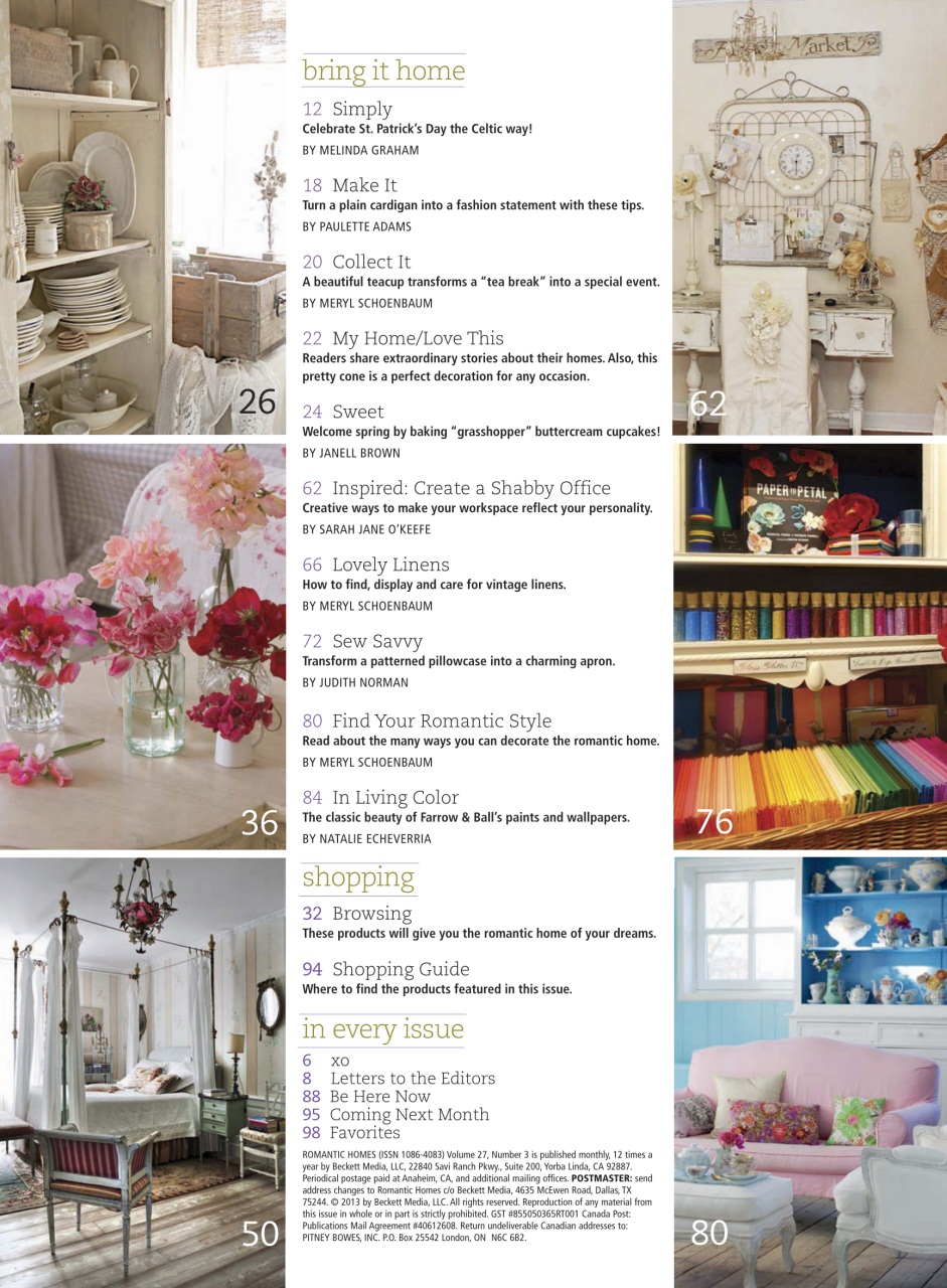Romantic Homes Preview Pages