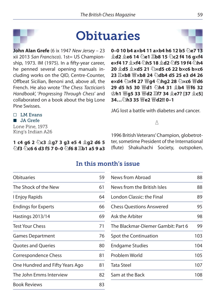 British Chess Magazine Preview Pages