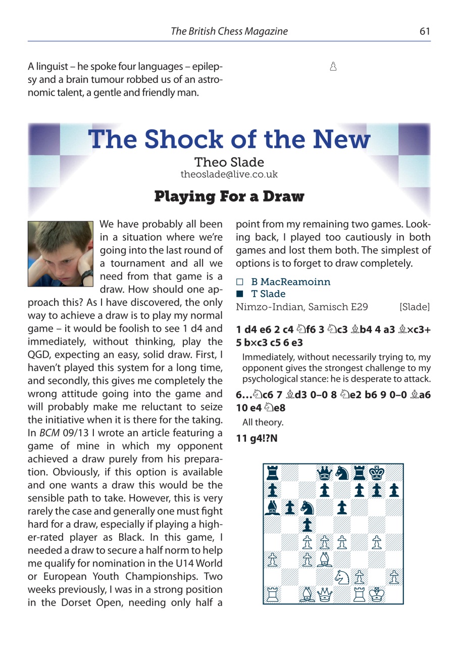 British Chess Magazine Preview Pages