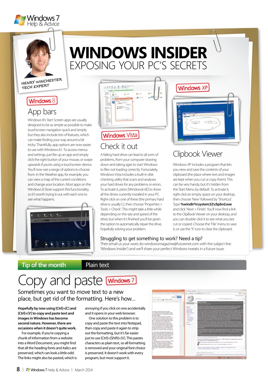 Windows Help & Advice Preview Pages