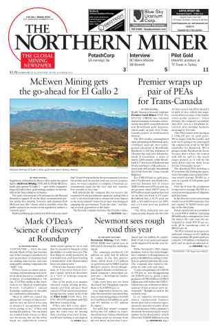 The Northern Miner issue Vol. 99 No. 52