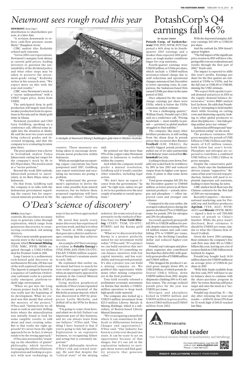 The Northern Miner Preview Pages