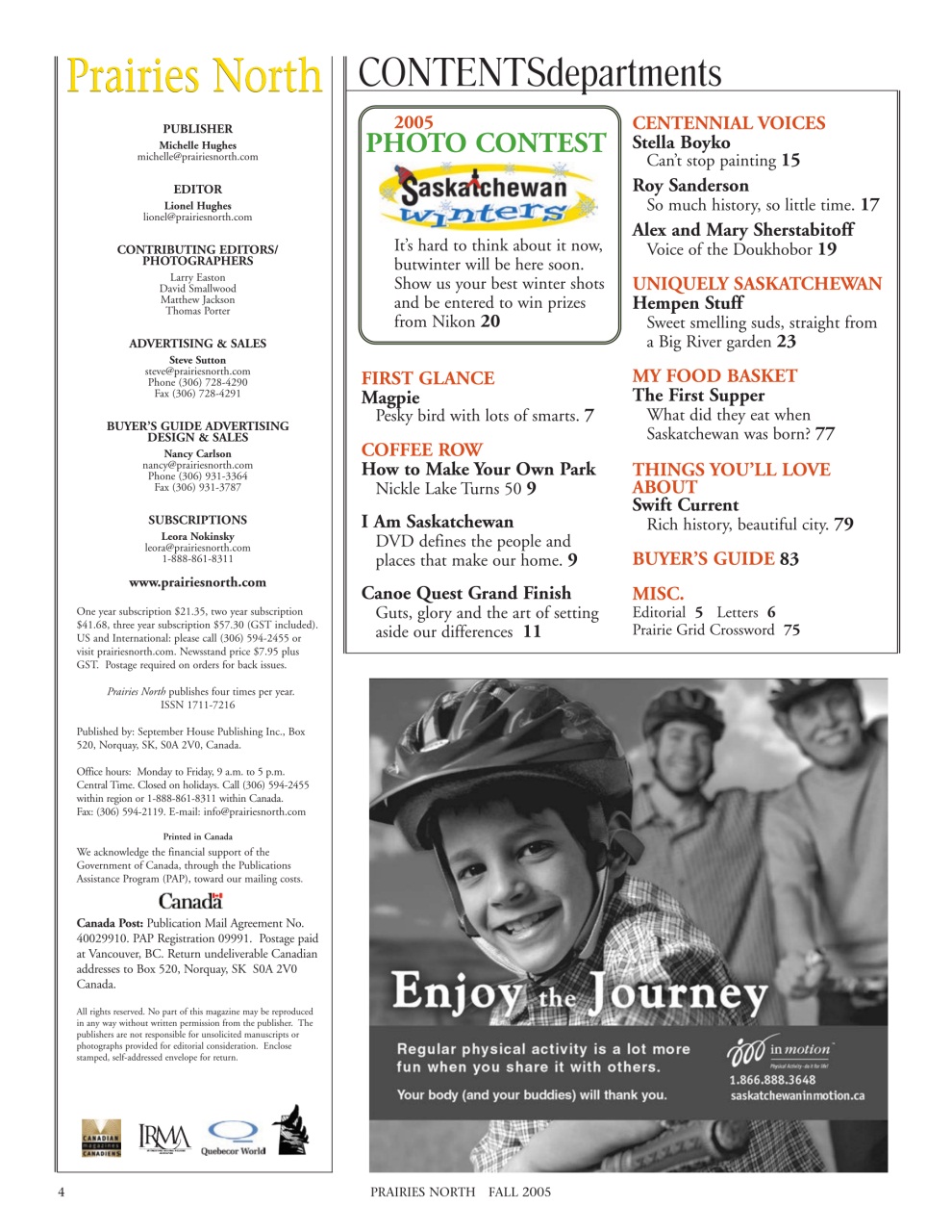 Prairies North Magazine Preview Pages