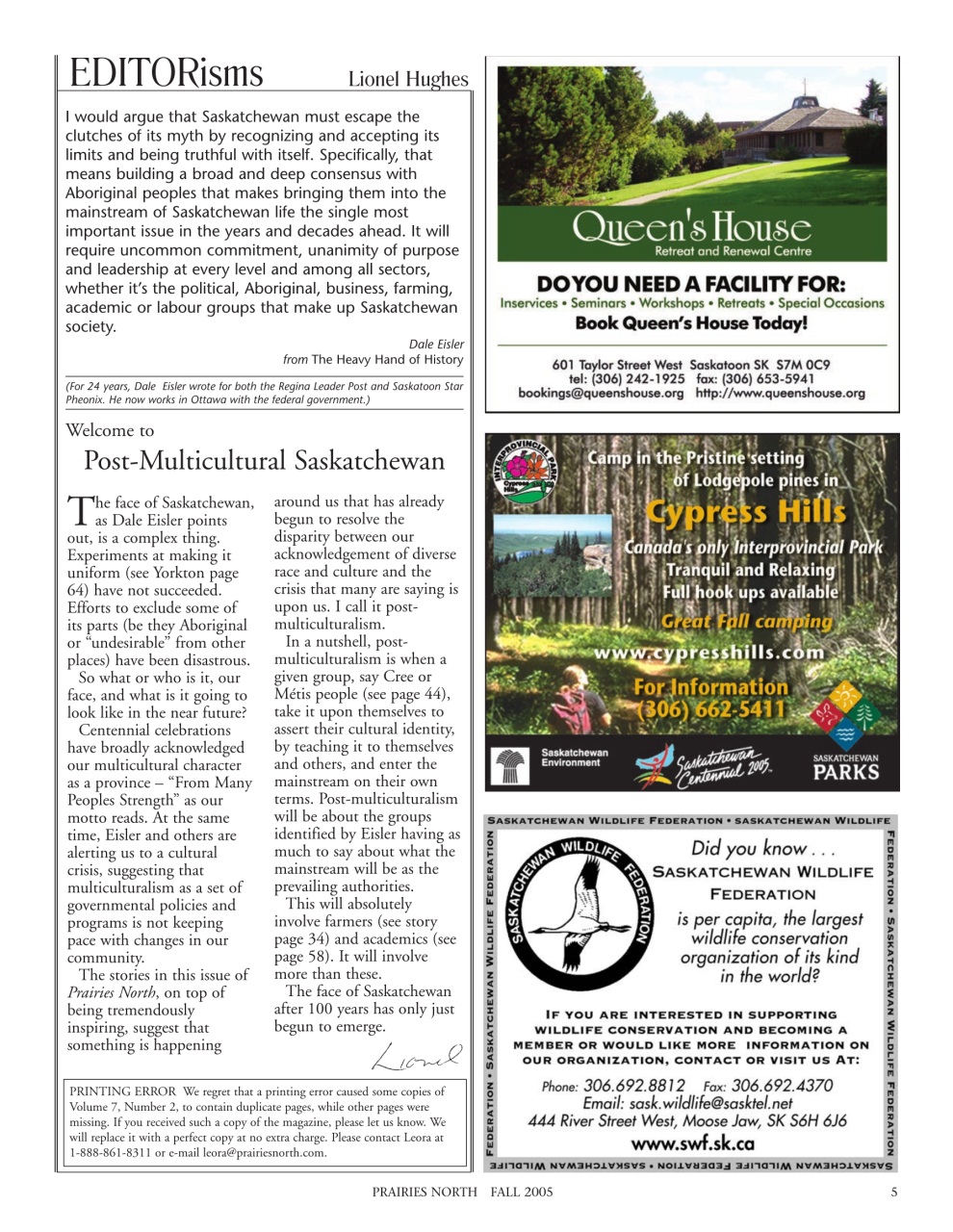 Prairies North Magazine Preview Pages