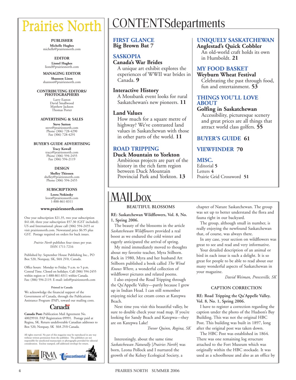 Prairies North Magazine Preview Pages