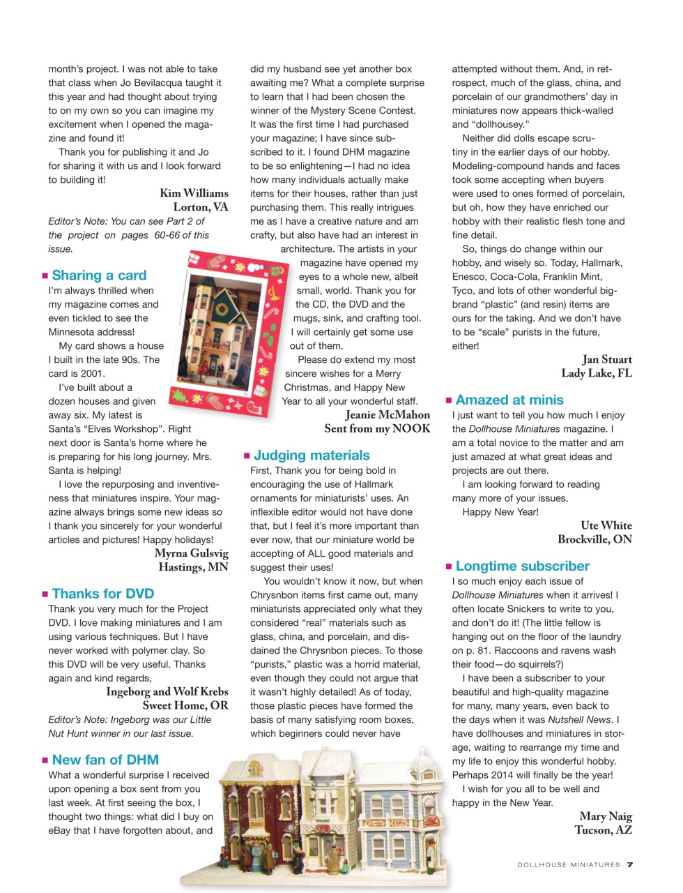 Dollhouse Miniatures Preview Pages