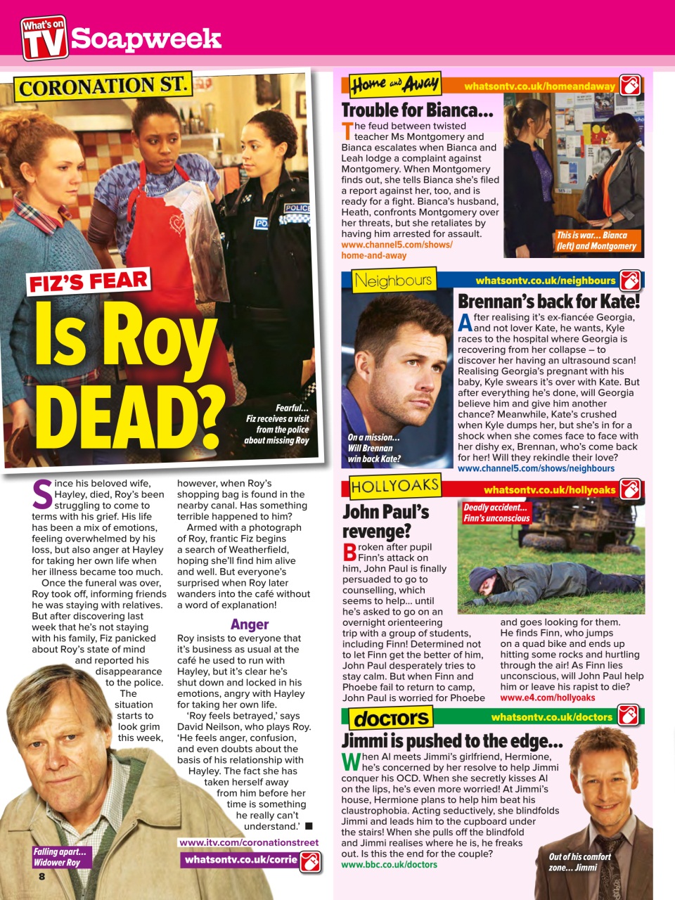 What's on TV Preview Pages