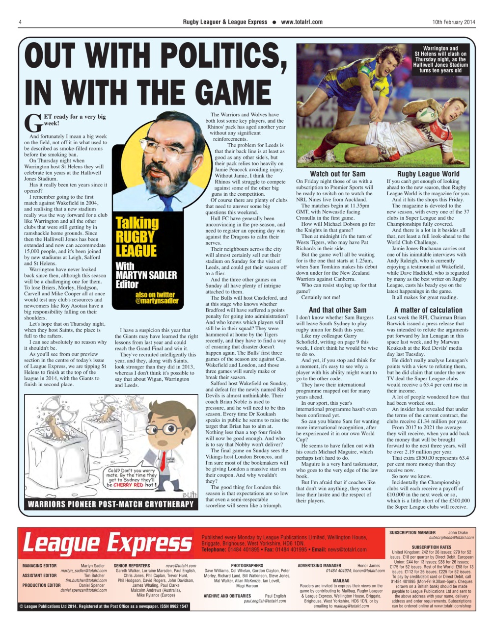 League Express Preview Pages