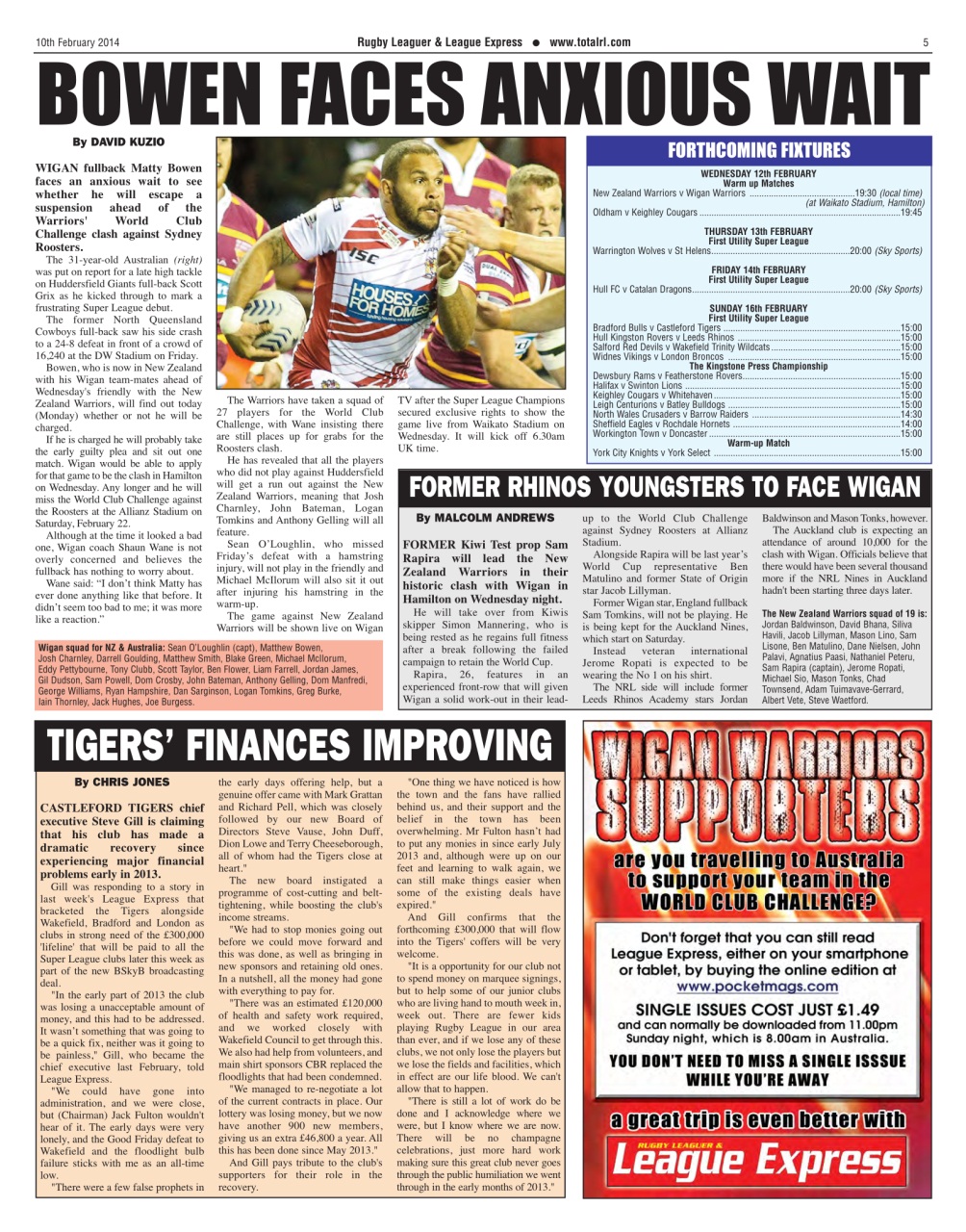 League Express Preview Pages