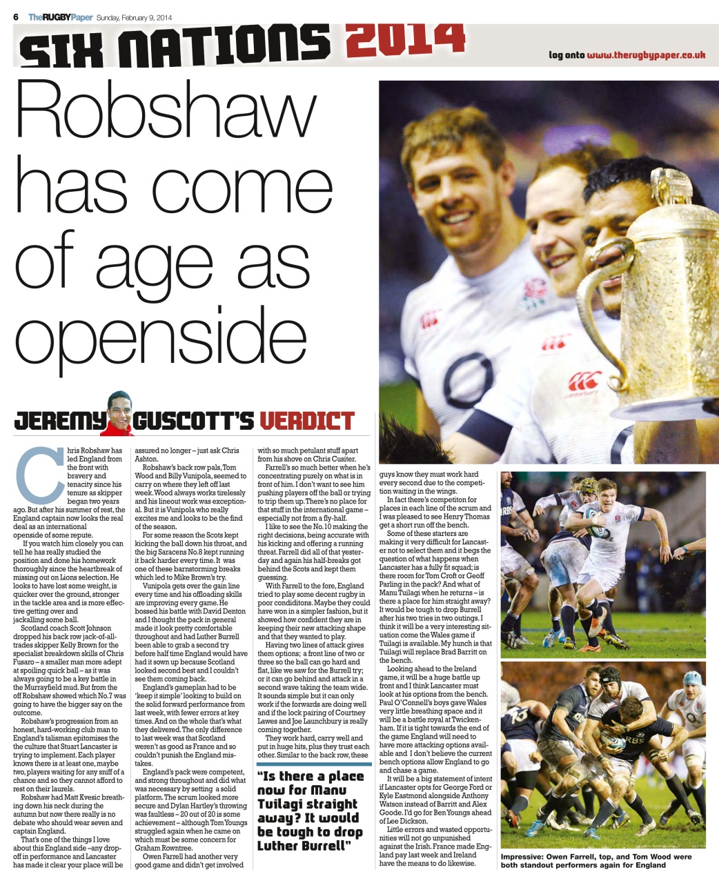The Rugby Paper Preview Pages