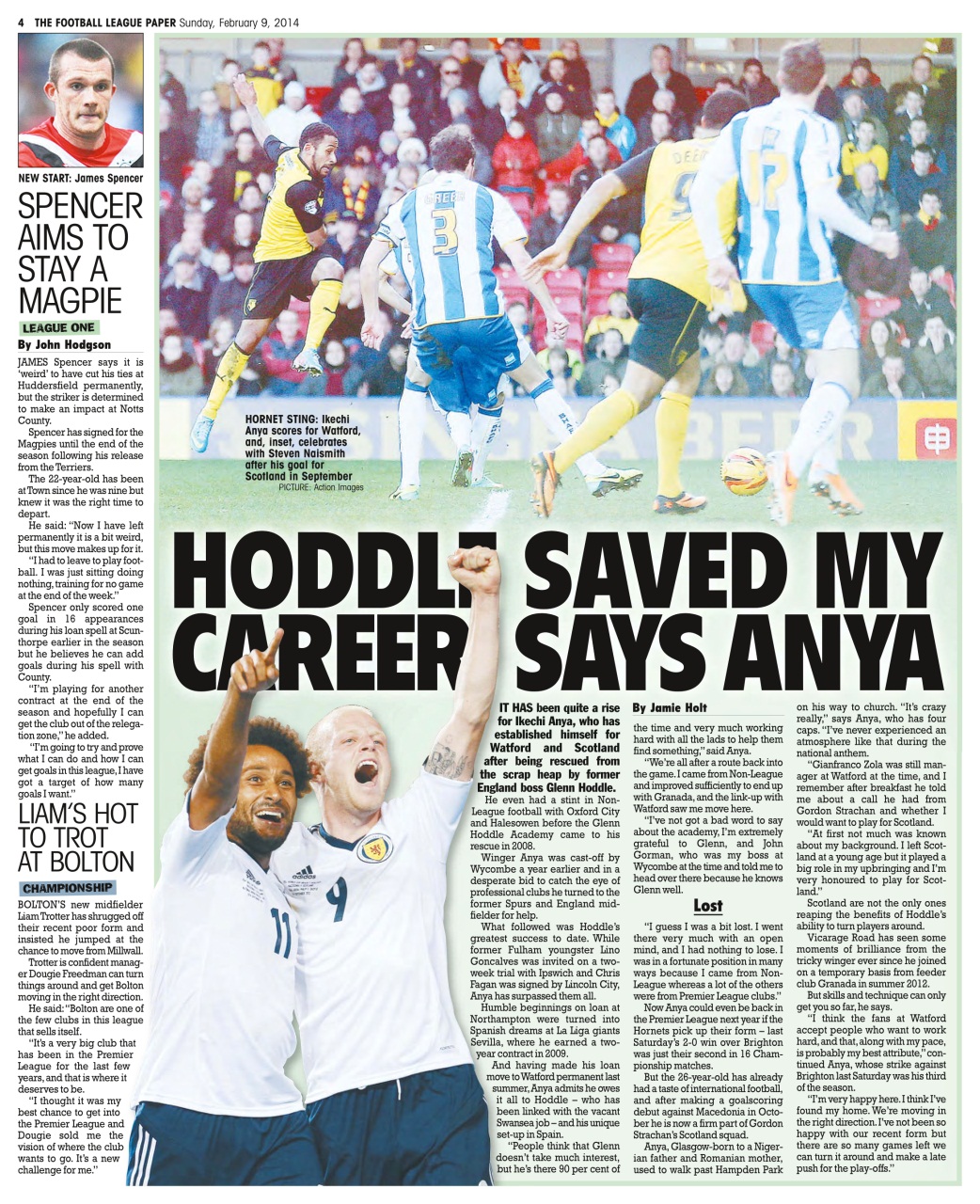 The Football League Paper Preview Pages