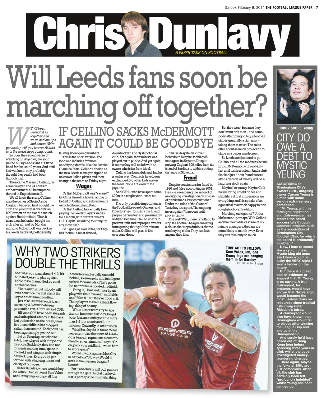 The Football League Paper Preview Pages