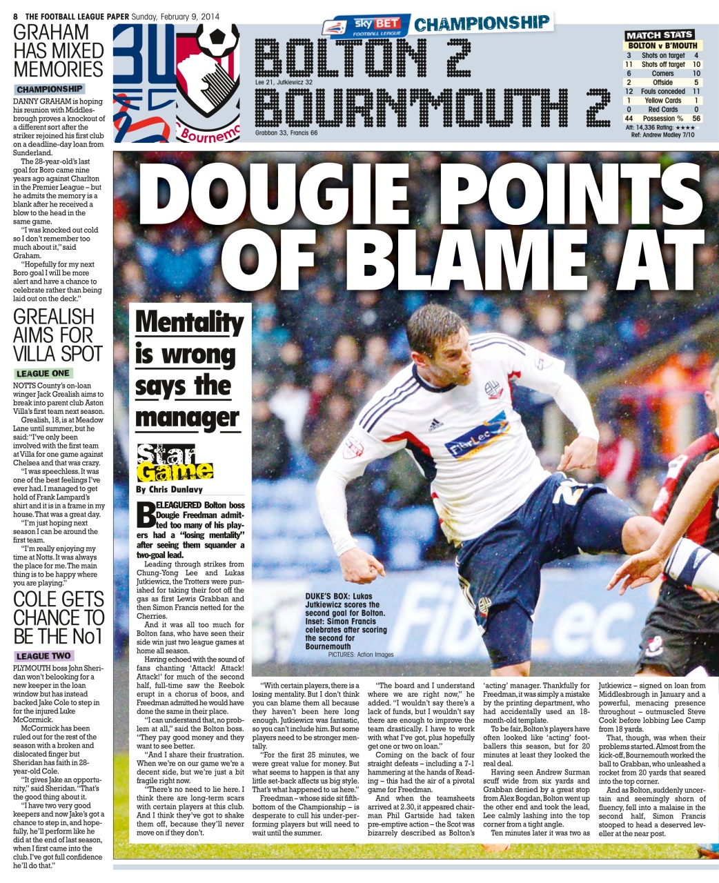 The Football League Paper Preview Pages