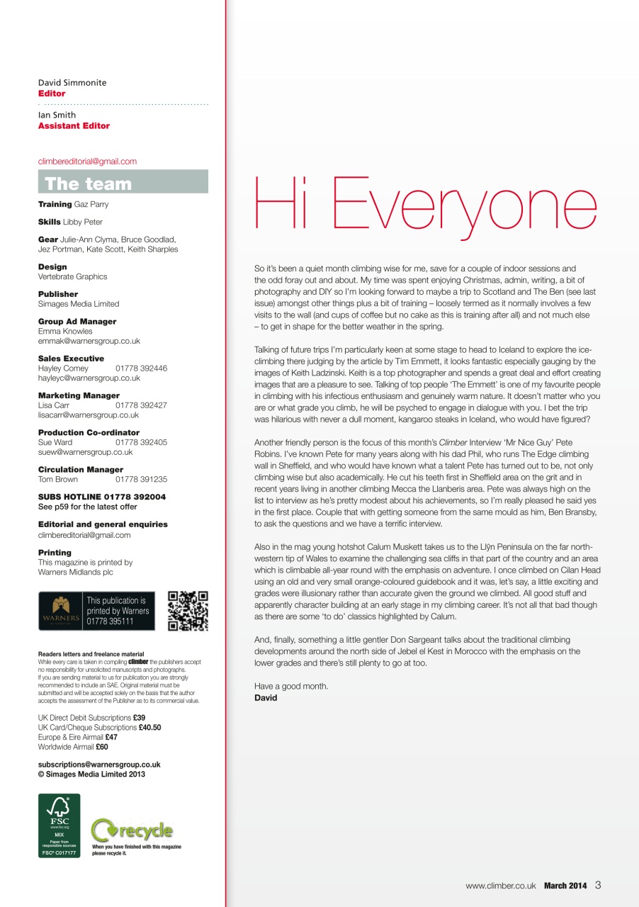 Climber Preview Pages