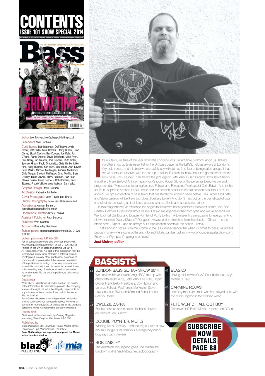 Bass Player UK Preview Pages