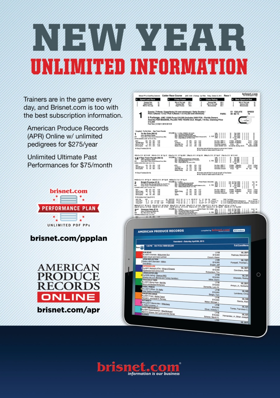 North American Trainer Magazine - horse racing Preview Pages
