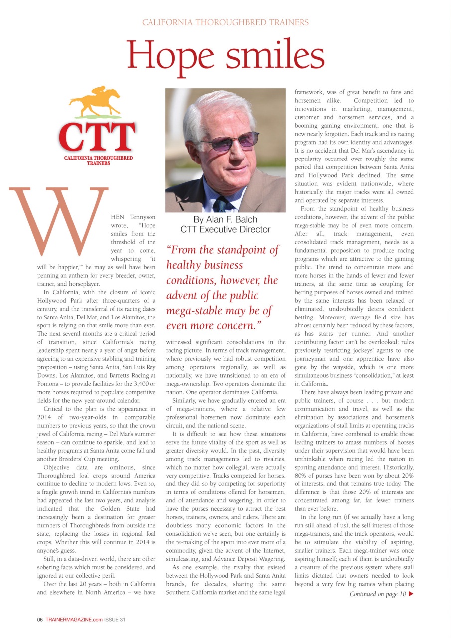 North American Trainer Magazine - horse racing Preview Pages