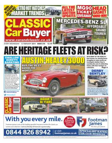 Classic Car Buyer issue No.215 Are Heritage Fleets at Risk?