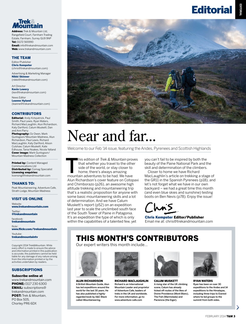 Trek & Mountain Magazine Preview Pages